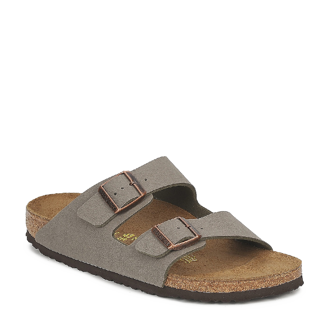 Birkenstock Arizona Birko-Flor Nubuck Stone Narrow