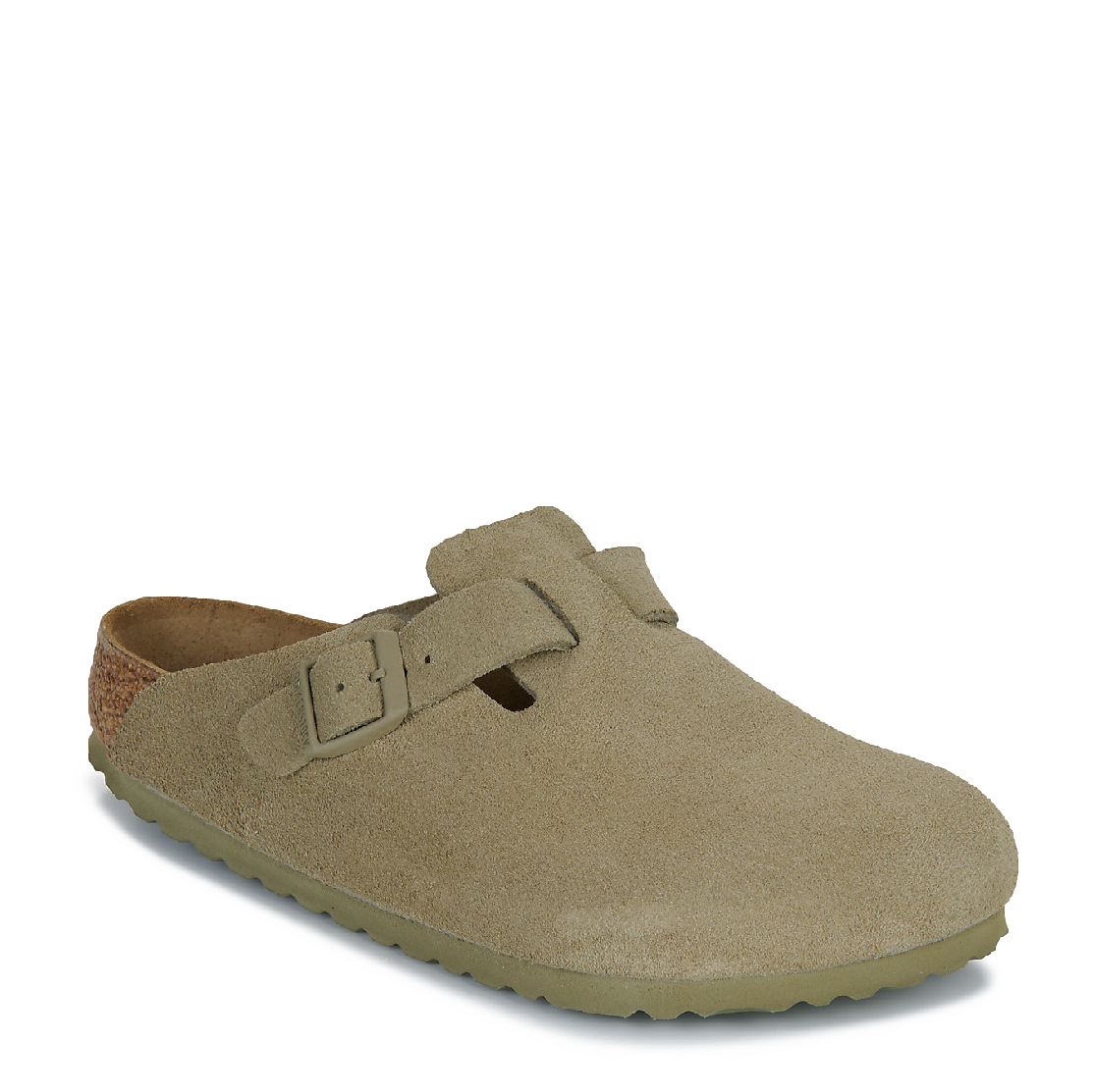 Birkenstock Boston Suede Faded Khaki