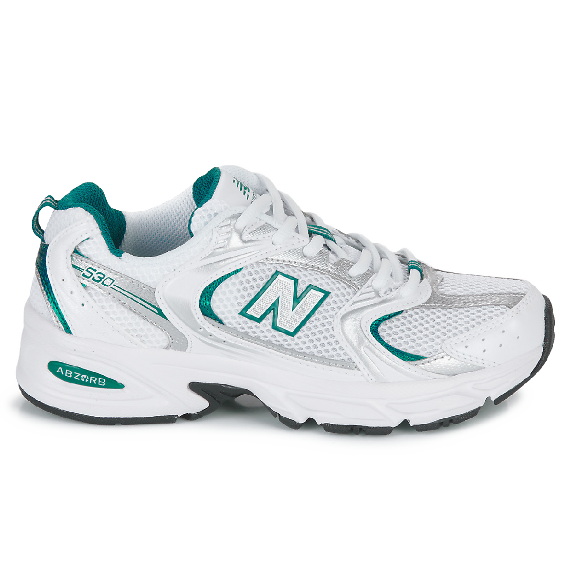 New Balance 530 White Silver Green