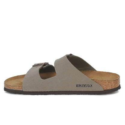 Birkenstock Arizona Birko-Flor Nubuck Stone Narrow