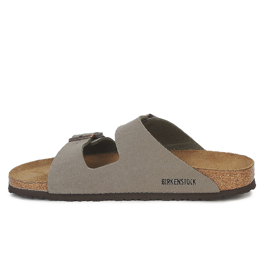 Birkenstock Arizona Birko-Flor Nubuck Stone Narrow