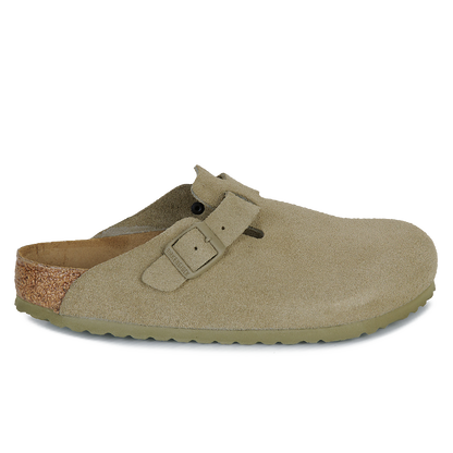 Birkenstock Boston Suede Faded Khaki