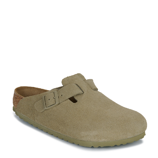 Birkenstock Boston Suede Faded Khaki