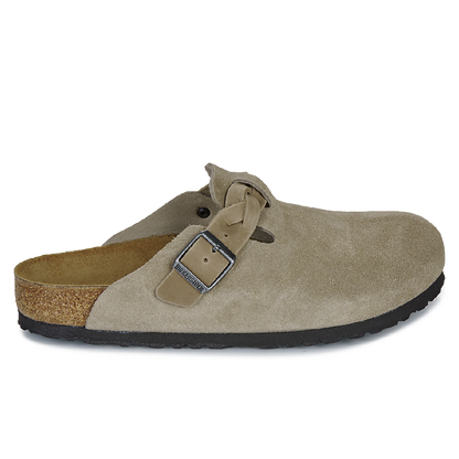 Birkenstock Boston Suede Oiled Leather Taupe