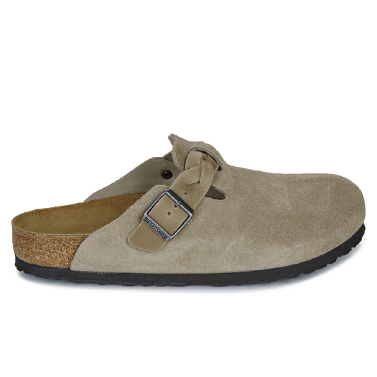 Birkenstock Boston Suede Oiled Leather Taupe