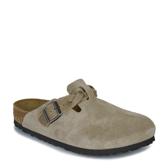Birkenstock Boston Suede Oiled Leather Taupe